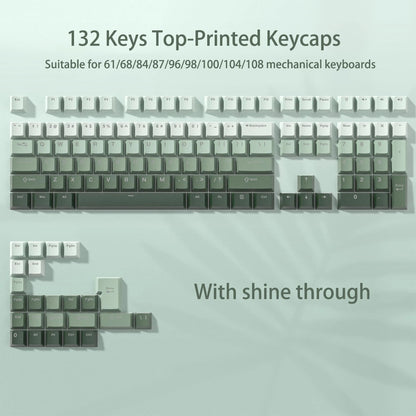 136 Key Polar Day PBT Double Shot Side Print Backlit Keycap Set For Mechanical Keyboards 25