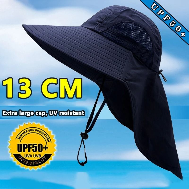 Outdoor Wide Brim Fishing And Hiking Hat With Neck Cover And Quick Dry Fabric For Sun Protection 1