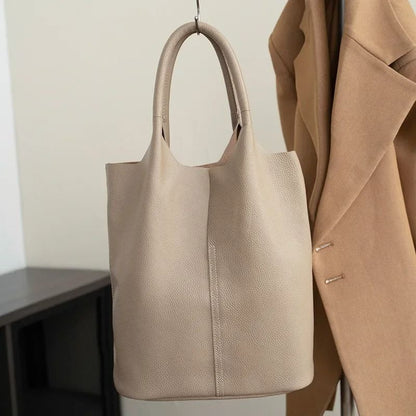 Genuine Leather Soft Cowhide Tote Bag With Large Capacity For Women Commuting Travel Or Daily Use 11
