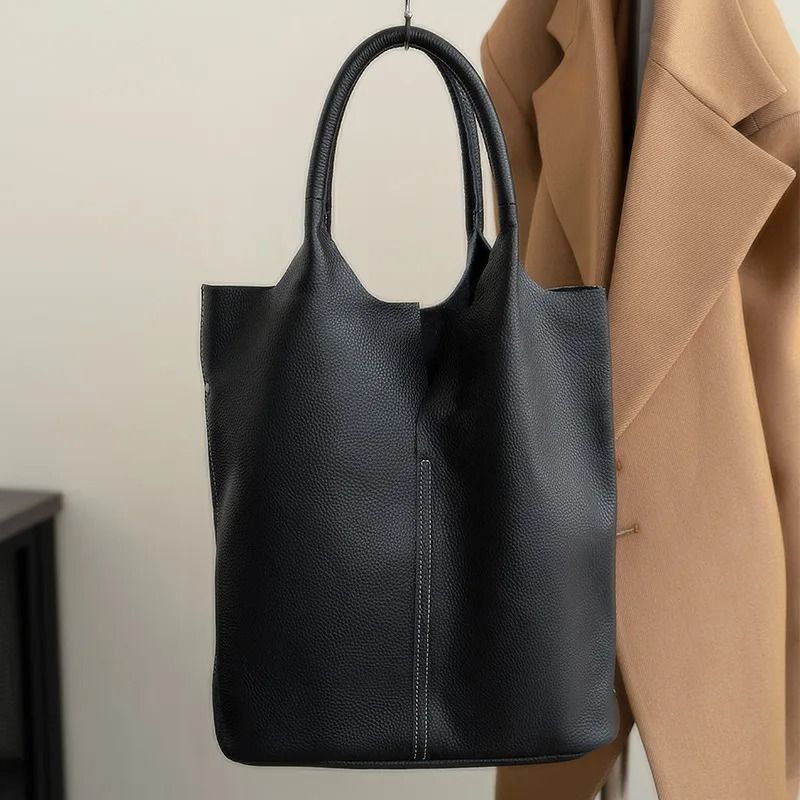 Genuine Leather Soft Cowhide Tote Bag With Large Capacity For Women Commuting Travel Or Daily Use 8
