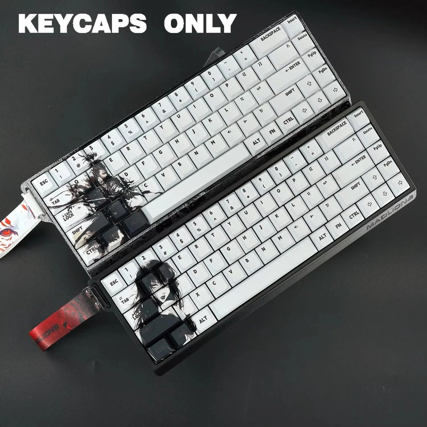 NPKC Cherry Profile Anime Keycap Set for 60 and 65 Percent Mechanical Keyboards with PBT Caps