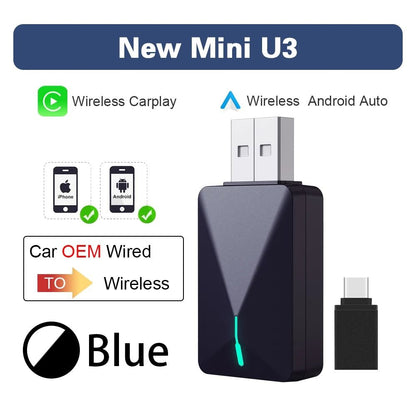 Wireless Android Auto Adapter Smart USB Box For Wired To Wireless CarPlay Conversion With Auto WiFi 6