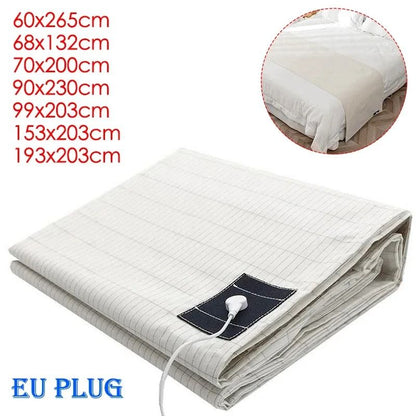 Cotton Silver Fiber Grounding Bedsheet with Earthing Cord for Antistatic Stress Relief and Sleep Support