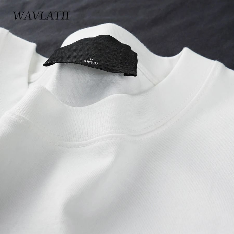 WAVLATII Oversized Summer T Shirt For Men And Women Casual Solid Unisex Streetwear Tee 5