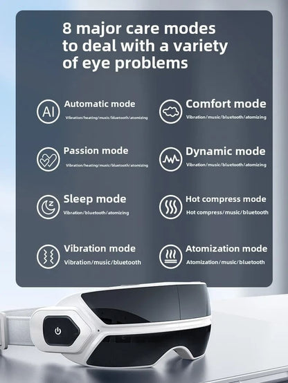 Smart Steam Eye Massager With Bluetooth And Bone Conduction Music 2