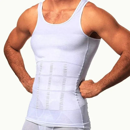 Men Compression Body Shaper Tank Top with Waist Control and Seamless Slimming Fit