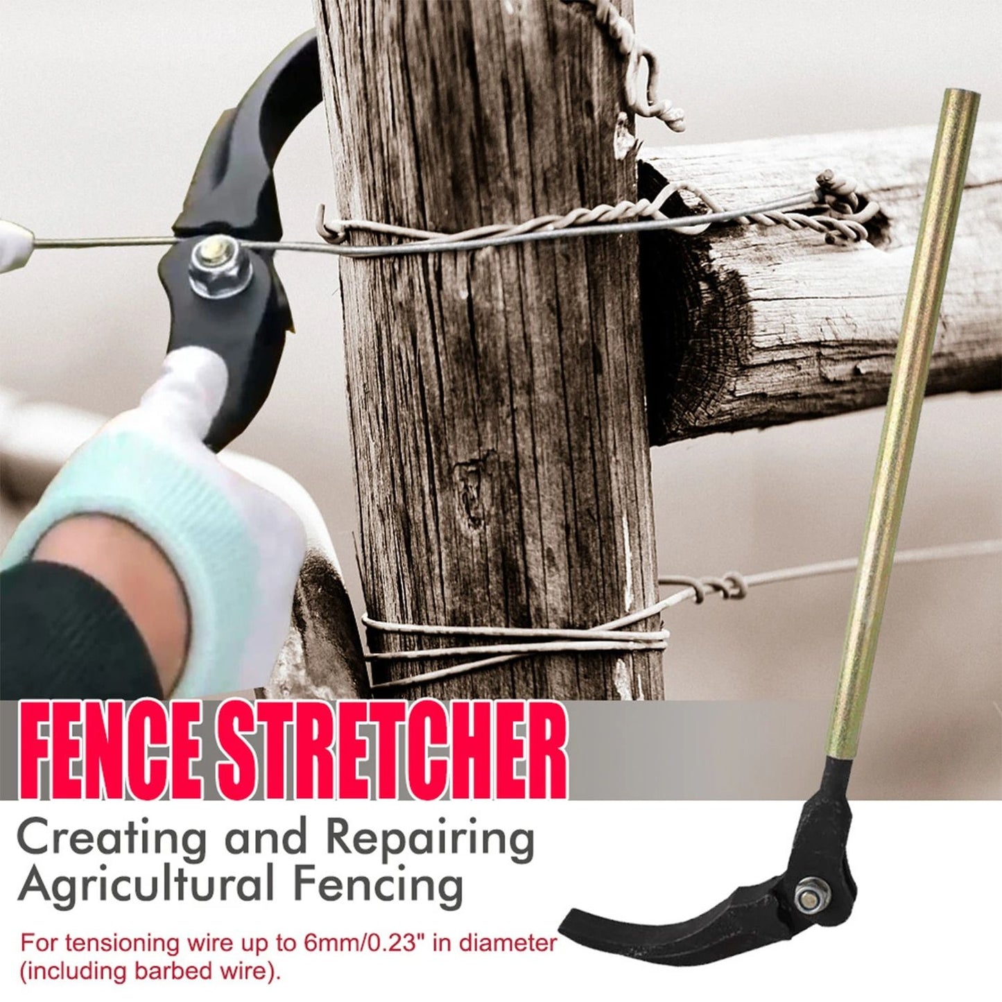 Heavy Duty Barbed Wire Fence Stretcher Tool For Easy Fencing 2