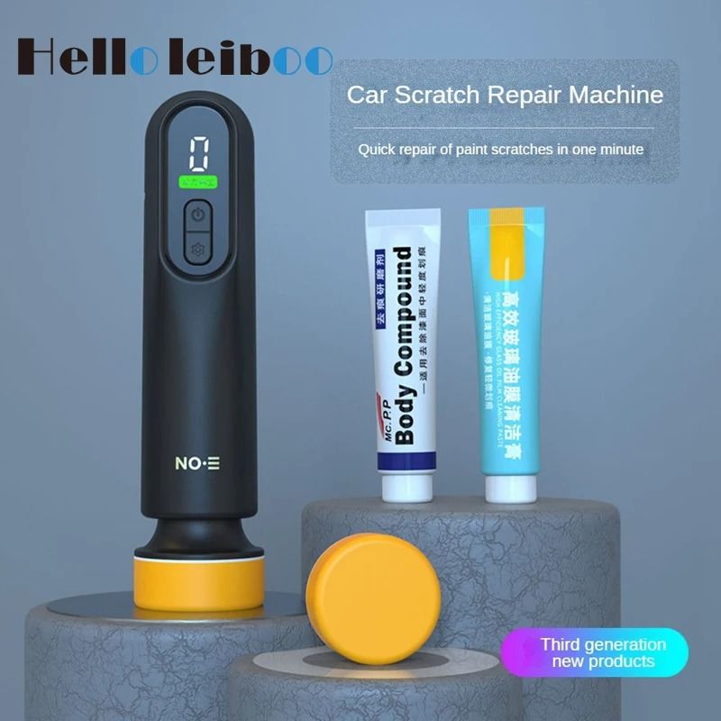 LEIBOO Wireless Car Polishing and Scratch Repair Machine with 12000RPM Motor and Glass Oil Film Remover