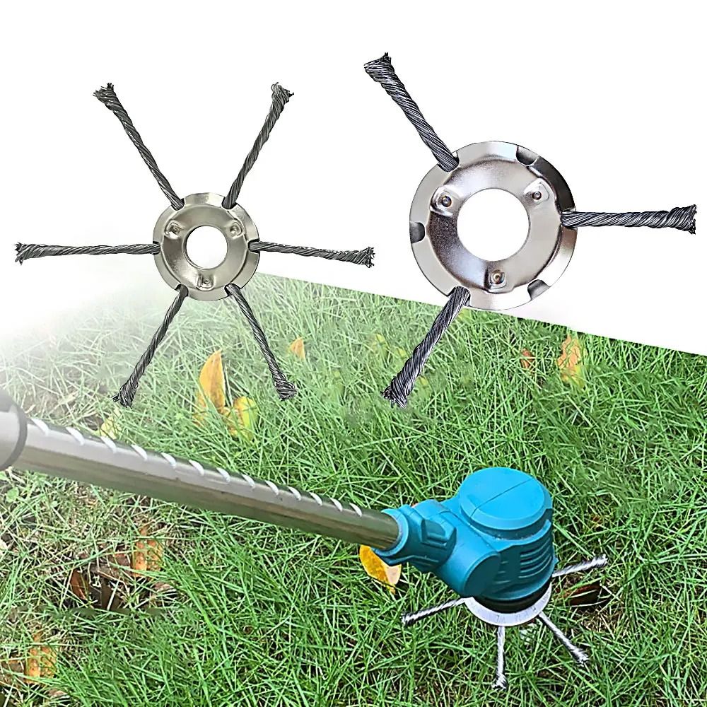 Steel Wire Weed Brush Trimmer Head For Lawnmower 4