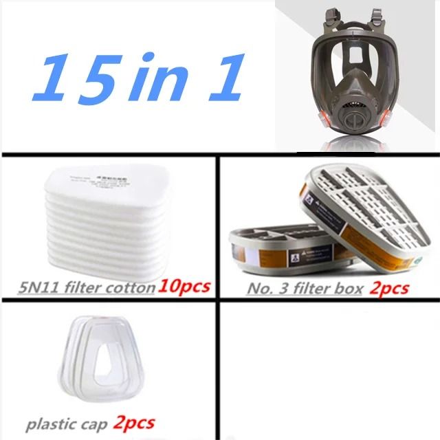 Full Face Respirator Mask With 40mm Gas Filter For Industrial Protection Against Chemical Spraying  6