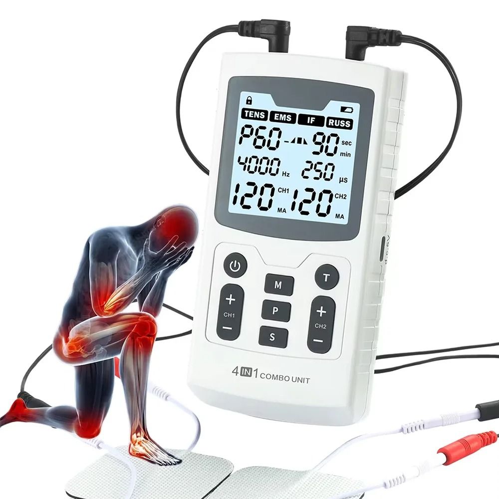 Electric Muscle Therapy Stimulator with IFT RUSS TENS EMS Modes for Full Body Physiotherapy and Pain Relief