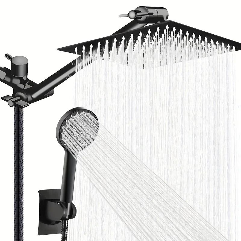 Stainless Steel Pressurized Shower Set With Concealed Mount And Extended Lever Arm 6