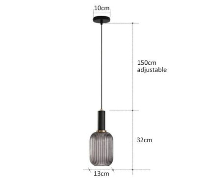 Retro Glass Pendant Lights For Dining Room Bedroom Kitchen Or Loft With LED E27 Bulb Support 9