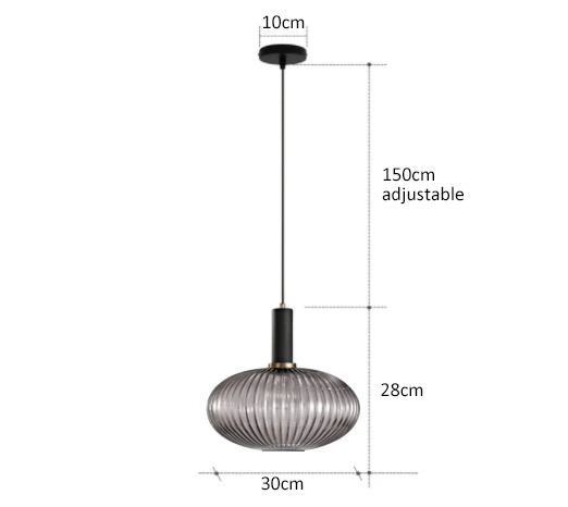 Retro Glass Pendant Lights For Dining Room Bedroom Kitchen Or Loft With LED E27 Bulb Support 11