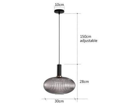Retro Glass Pendant Lights For Dining Room Bedroom Kitchen Or Loft With LED E27 Bulb Support 11