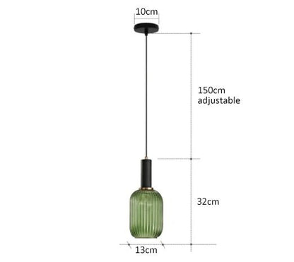 Retro Glass Pendant Lights For Dining Room Bedroom Kitchen Or Loft With LED E27 Bulb Support 12