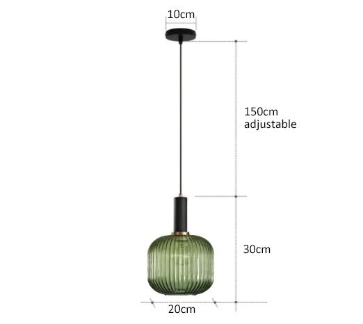 Retro Glass Pendant Lights For Dining Room Bedroom Kitchen Or Loft With LED E27 Bulb Support 13