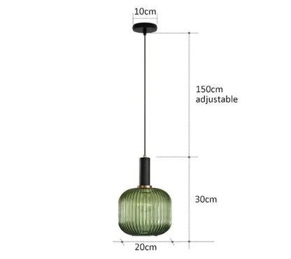 Retro Glass Pendant Lights For Dining Room Bedroom Kitchen Or Loft With LED E27 Bulb Support 13