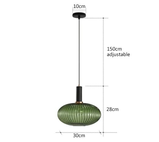 Retro Glass Pendant Lights For Dining Room Bedroom Kitchen Or Loft With LED E27 Bulb Support 14