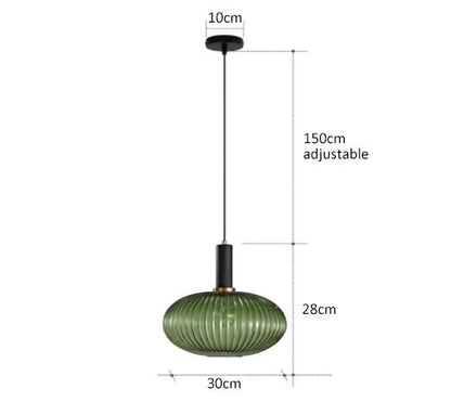Retro Glass Pendant Lights For Dining Room Bedroom Kitchen Or Loft With LED E27 Bulb Support 14
