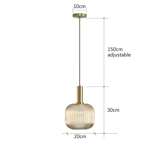 Retro Glass Pendant Lights For Dining Room Bedroom Kitchen Or Loft With LED E27 Bulb Support 16