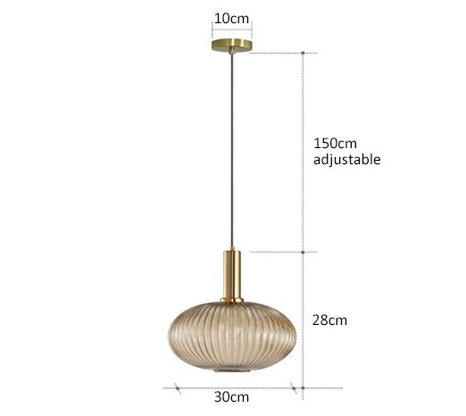 Retro Glass Pendant Lights For Dining Room Bedroom Kitchen Or Loft With LED E27 Bulb Support 17