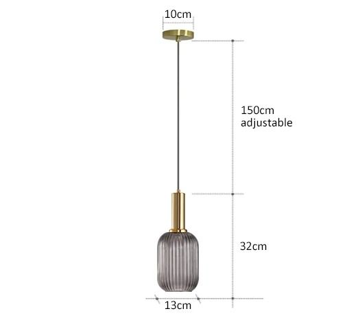 Retro Glass Pendant Lights For Dining Room Bedroom Kitchen Or Loft With LED E27 Bulb Support 18