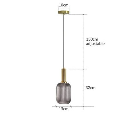 Retro Glass Pendant Lights For Dining Room Bedroom Kitchen Or Loft With LED E27 Bulb Support 18