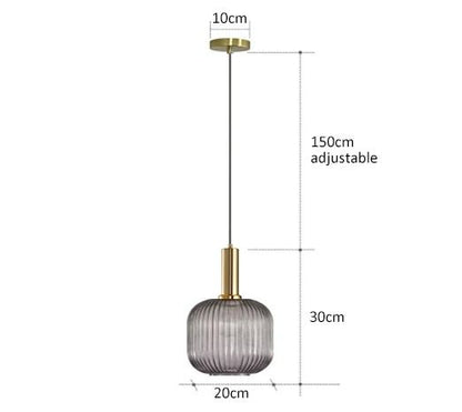 Retro Glass Pendant Lights For Dining Room Bedroom Kitchen Or Loft With LED E27 Bulb Support 19