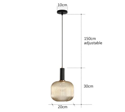Retro Glass Pendant Lights For Dining Room Bedroom Kitchen Or Loft With LED E27 Bulb Support 7