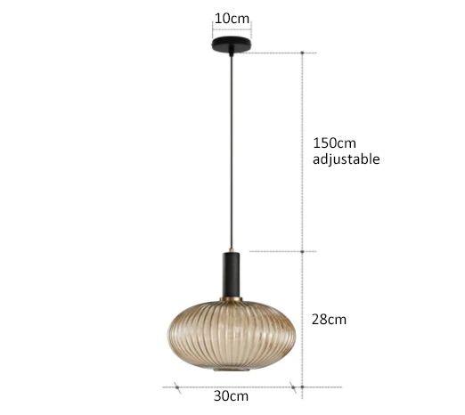 Retro Glass Pendant Lights For Dining Room Bedroom Kitchen Or Loft With LED E27 Bulb Support 8