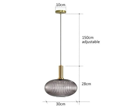 Retro Glass Pendant Lights For Dining Room Bedroom Kitchen Or Loft With LED E27 Bulb Support 20