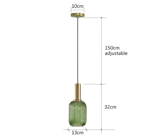 Retro Glass Pendant Lights For Dining Room Bedroom Kitchen Or Loft With LED E27 Bulb Support 21