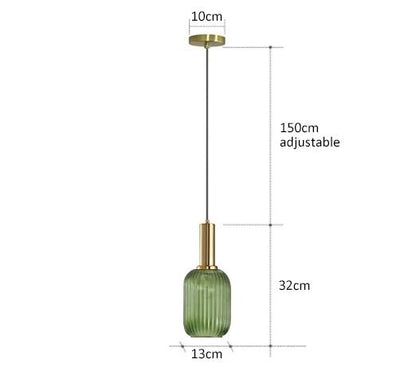 Retro Glass Pendant Lights For Dining Room Bedroom Kitchen Or Loft With LED E27 Bulb Support 21