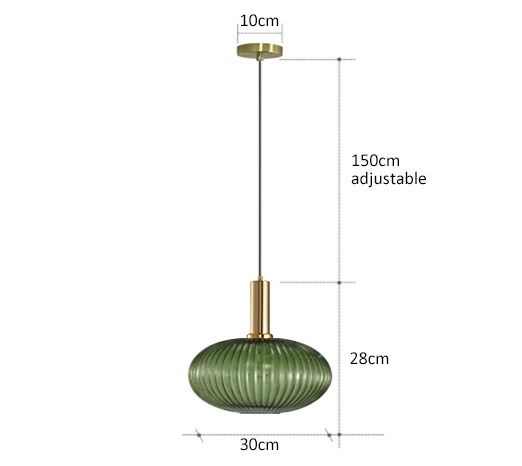 Retro Glass Pendant Lights For Dining Room Bedroom Kitchen Or Loft With LED E27 Bulb Support 23