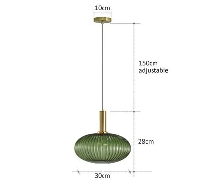 Retro Glass Pendant Lights For Dining Room Bedroom Kitchen Or Loft With LED E27 Bulb Support 23