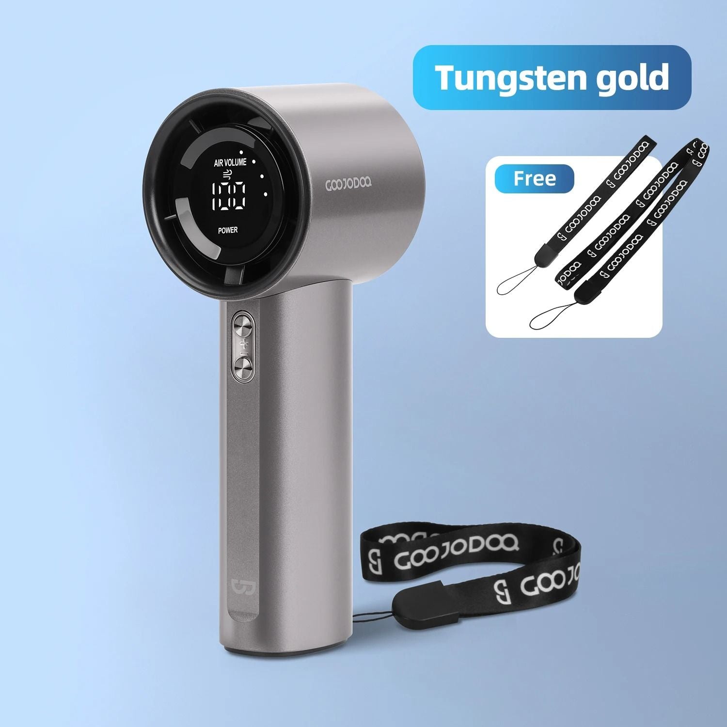 Mini Rechargeable Handheld Fan With Turbo Wind Power Digital Display And 100 Speed Settings 10