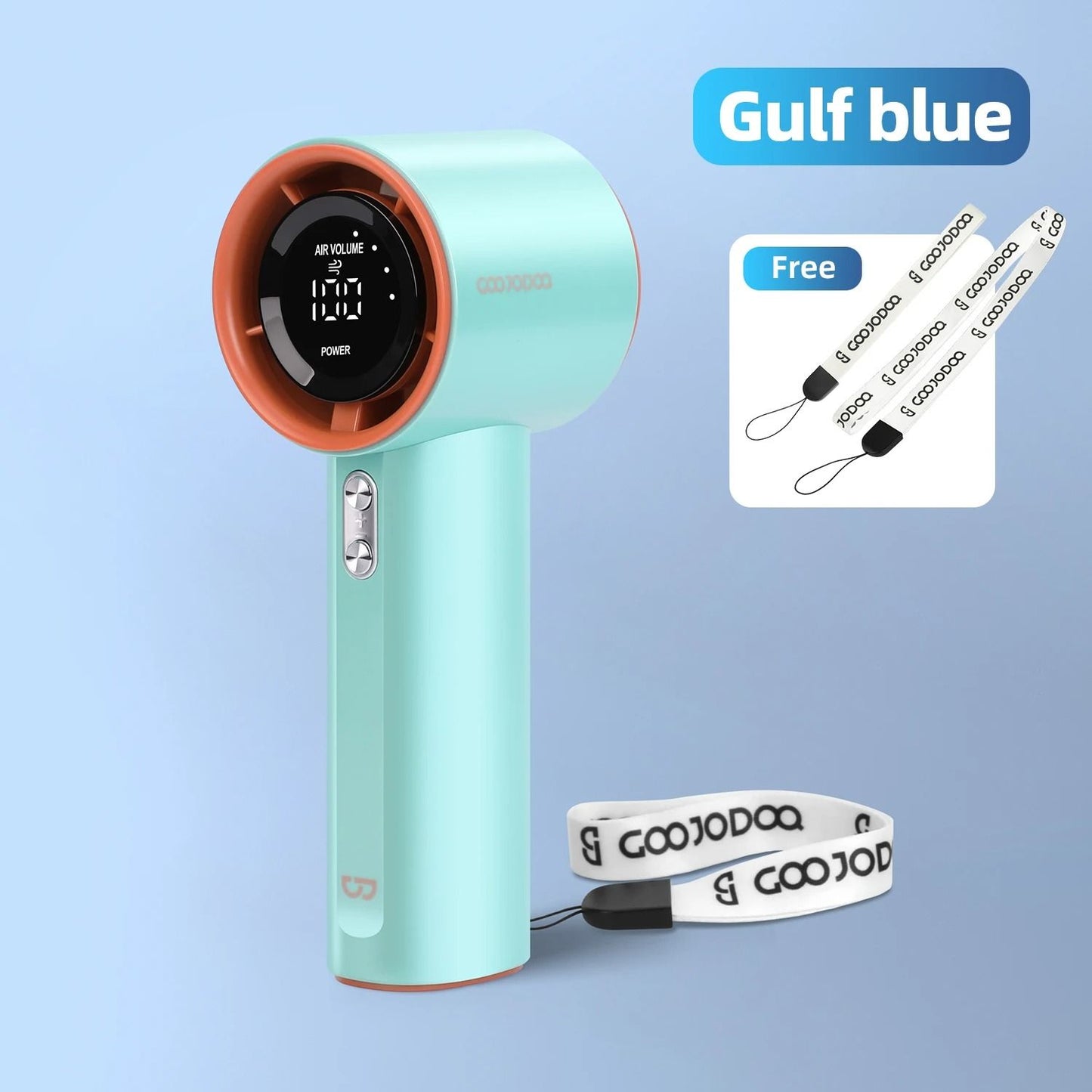 Mini Rechargeable Handheld Fan With Turbo Wind Power Digital Display And 100 Speed Settings 8