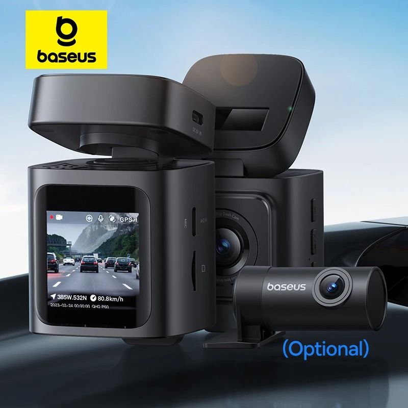 Baseus VD1 3K Front and Rear Dash Cam with GPS Galileo and Supercapacitor for 24 Hour Car Parking Surveillance