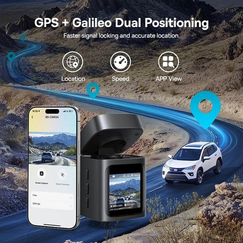 Baseus VD1 3K Front And Rear Dash Cam With GPS Galileo And Supercapacitor For 24 Hour Car Parking S 5