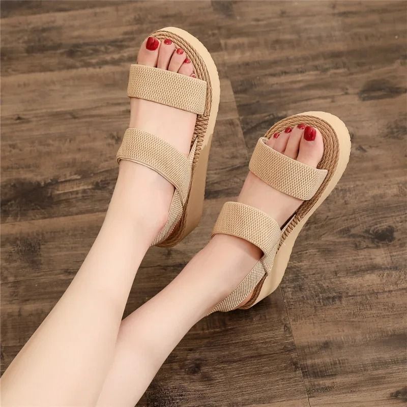 Minimalist Slingback Wedge Sandals For Women 6