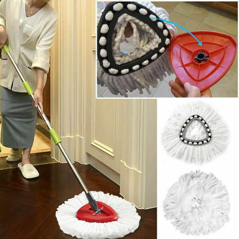 2in1 Microfiber Spin Mop Refill  Easy Wring Replacement Head For Deep Cleaning Floors 1