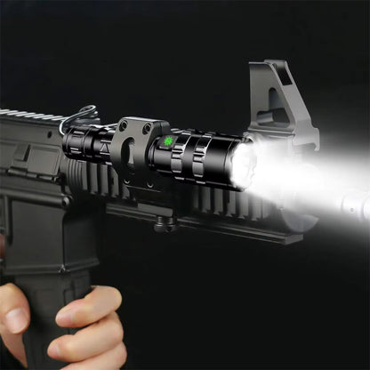 LED Tactical Flashlight With Gun Mount  USB Rechargeable Waterproof Hunting Torch 1