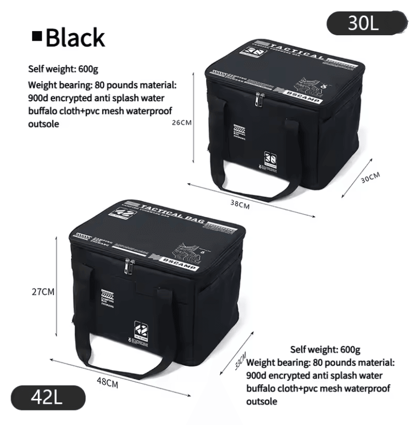 Tactical Camping Storage Bag Insulated Folding Box Waterproof 30L Or 42L 5