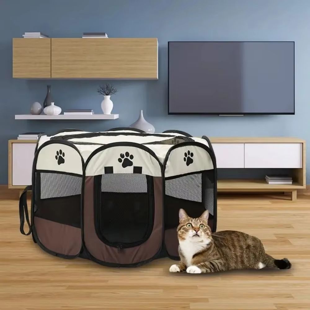 Foldable Pet Playpen  Portable Octagon Kennel For Dogs Cats  Small Animals 1