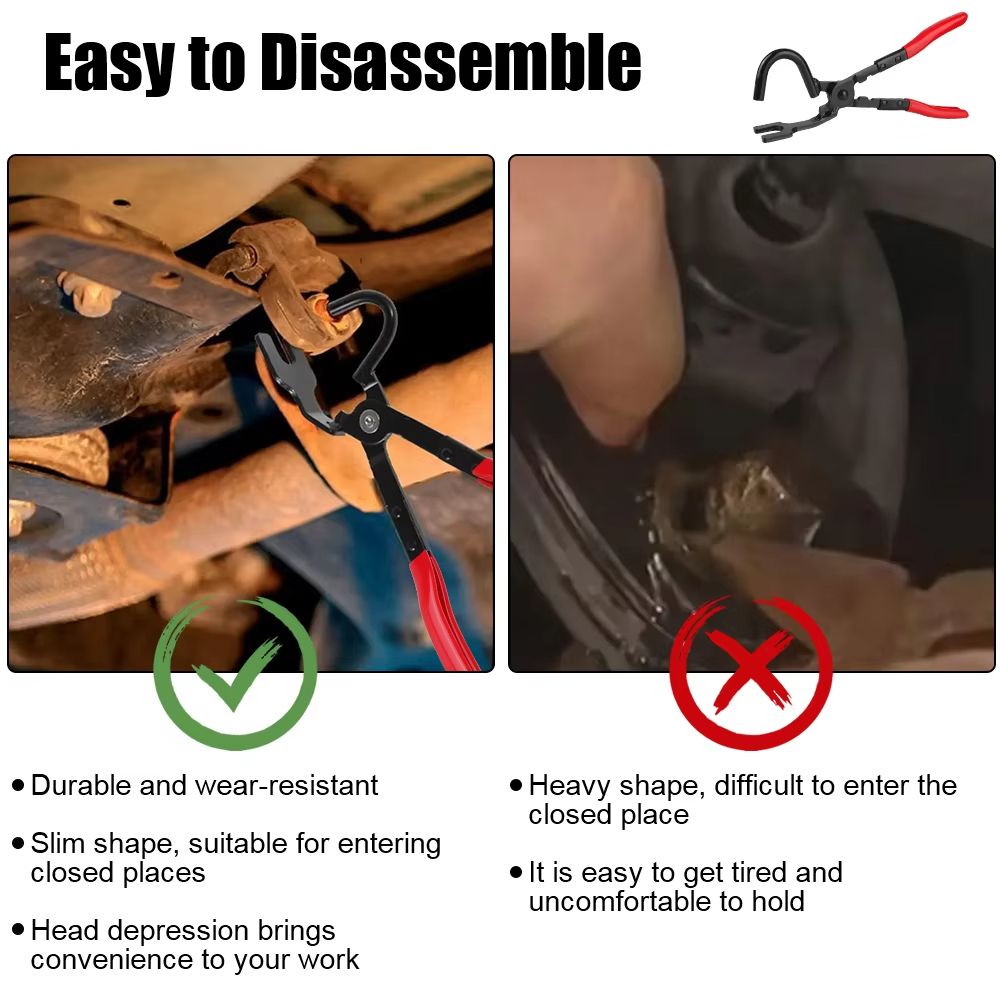 Exhaust Hanger Removal Pliers  HeavyDuty Auto Tool For Gasket And Rubber Pad Disassembly 4