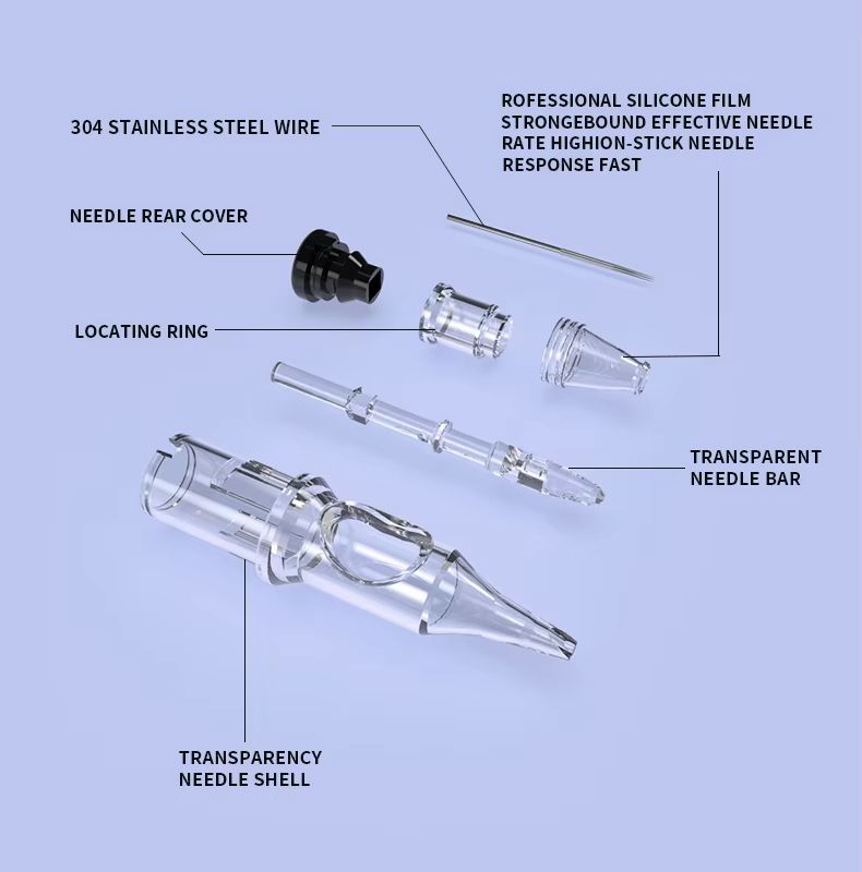 Wireless Tattoo Kit Rotary Machine With Cartridge Needles  Complete Permanent Makeup Tattoo Set 5