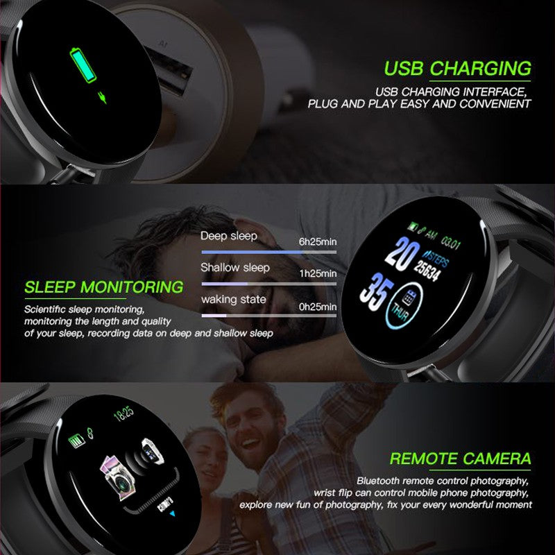 Smartwatch for Men and Women, Waterproof Fitness Tracker Watch, Blood Pressure Digital Monitor, Apple Watch Band