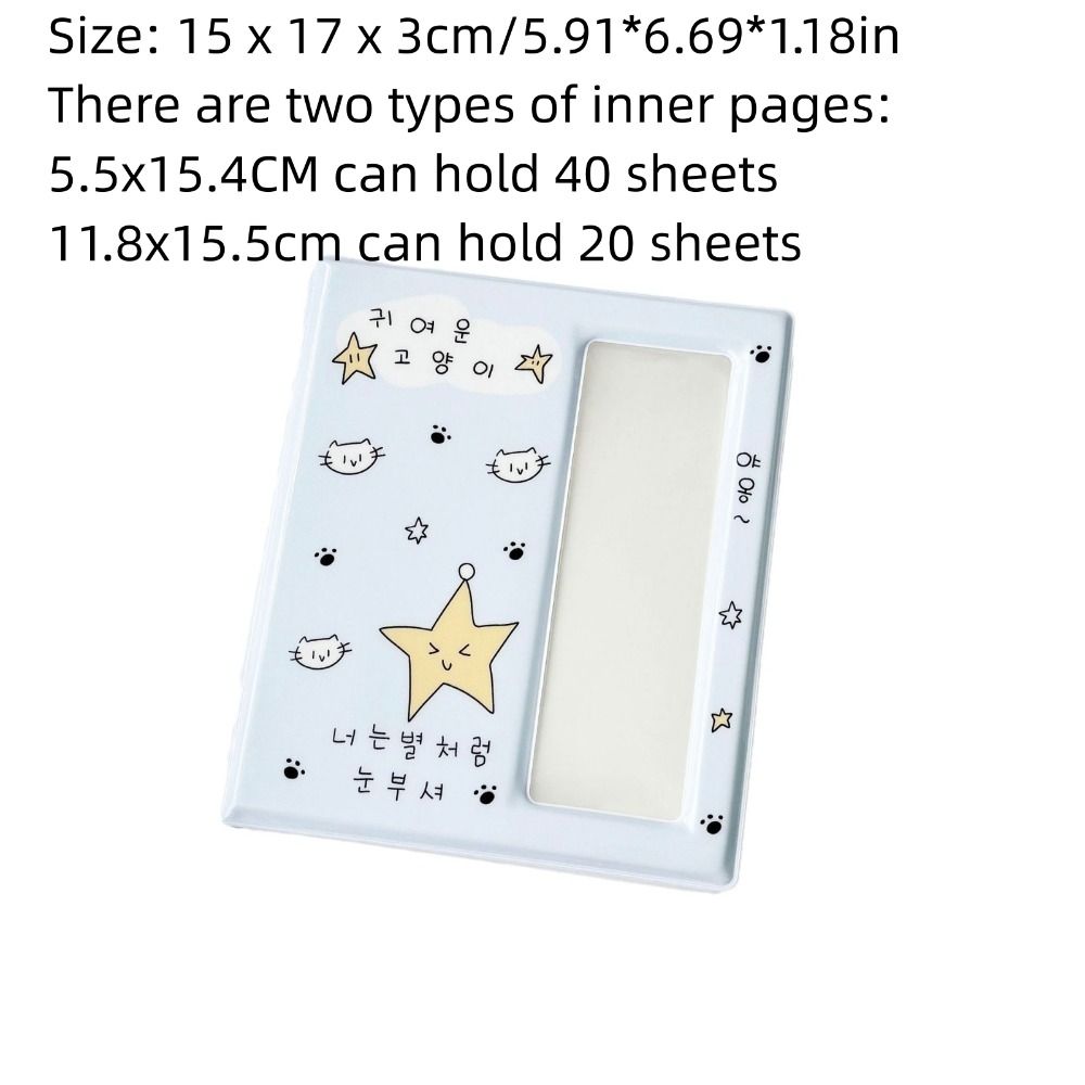 60 Pockets Photo Album, Large Capacity PVC Photo Holder for Photocards, ID Cards & Instant Film, Durable Photocard Col