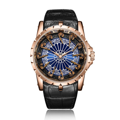 Medieval Style Men Waterproof Quartz Watch, Twelve Knight Design, Classic Gift for Him, Luxury Retro Timepiece